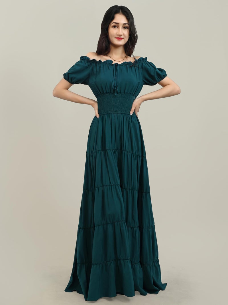 Zhitunemi Renaissance Costume Women Dress: Halloween Costumes Woman 2025 Renaissance Dresses - Halloween Party Theme Events Dark Green S - Image 2